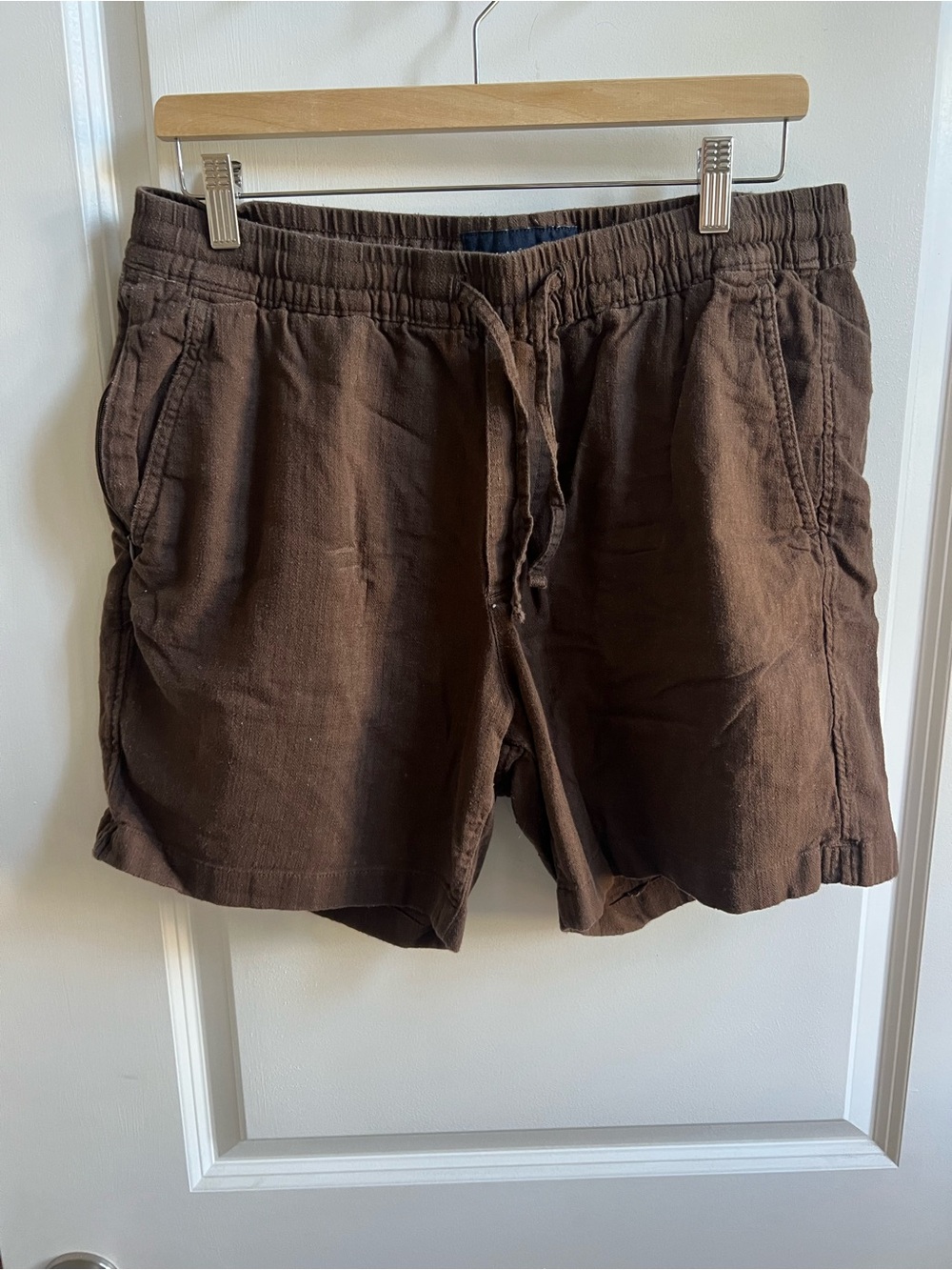 Abercrombie & Fitch Brown Drawstring Cotton-blend Shorts